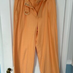 Stylish Orange High-Waisted Pants
